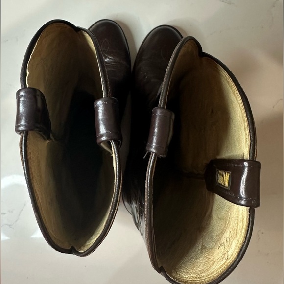 Vintage Dan Post Leather Brown Cowboy Boots Size 10D - Picture 16 of 16